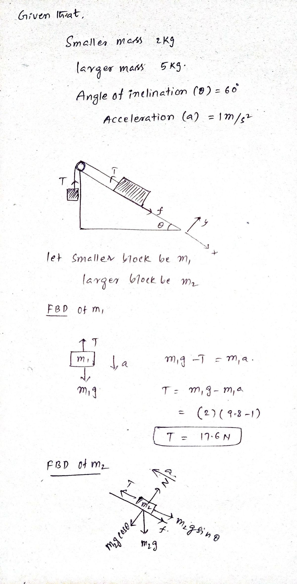 Physics homework question answer, step 2, image 1